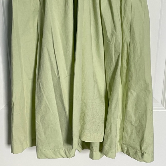 Abercrombie & Fitch Green Cinch-Front Puff Sleeve Poplin Mini Dress 35756 - Picture 8 of 14